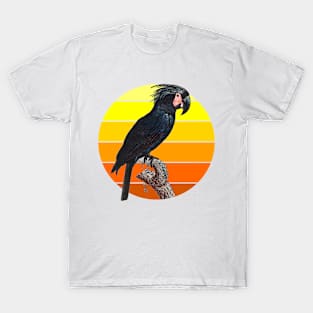 The Palm Cockatoo retro sunset T-Shirt